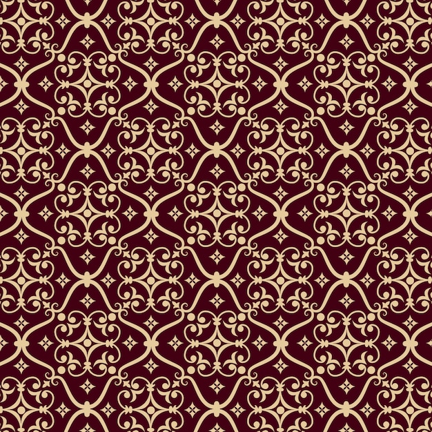 Vector damast naadloze patroon achtergrond. Klassieke luxe ouderwetse damast ornament, koninklijke Victoriaanse naadloze textuur voor wallpapers, textiel, wrapping. Uitstekende bloemen barok sjabloon.