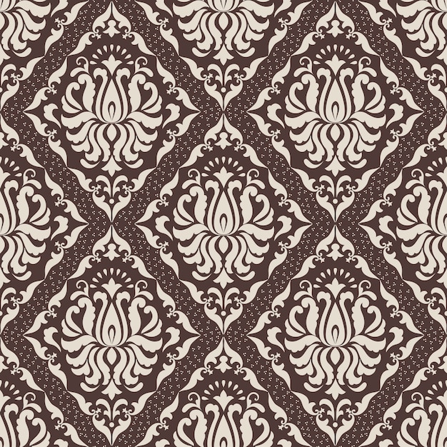 Vector damast naadloze patroon achtergrond. Klassieke luxe ouderwetse damast ornament, koninklijke Victoriaanse naadloze textuur voor wallpapers, textiel, wrapping. Uitstekende bloemen barok sjabloon.