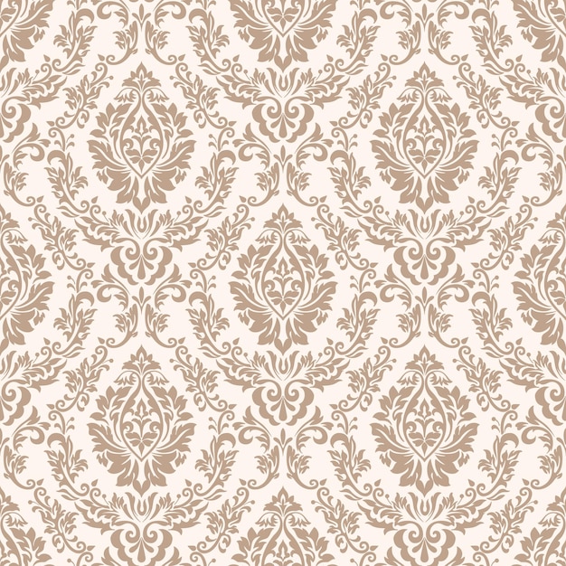 Vector damast naadloze patroon achtergrond. klassieke luxe ouderwetse damast sieraad, koninklijke victoriaanse naadloze textuur voor behang, textiel, inwikkeling. exquise bloemen barok sjabloon.