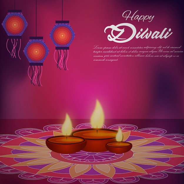 Vector diwali achtergrond