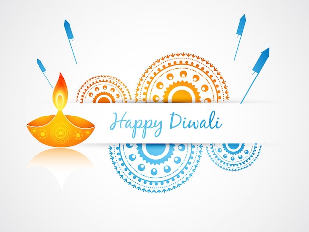 Vector diwali groet ontwerpkunst