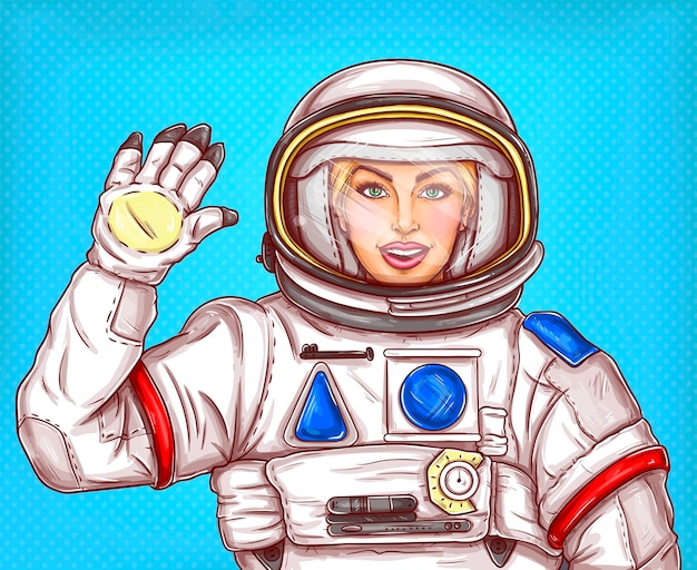 Gratis vector vector illustratie kosmonaut