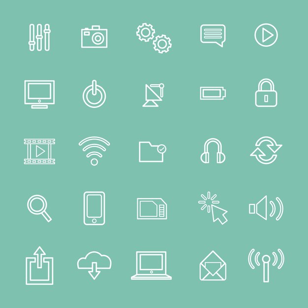 Vector illustratie UI technologie pictogram Concept