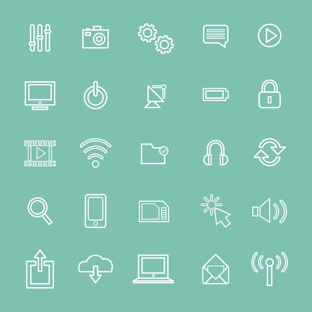 Vector illustratie UI technologie pictogram Concept