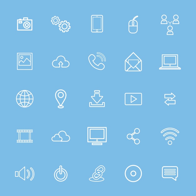 Vector illustratie UI technologie pictogram Concept