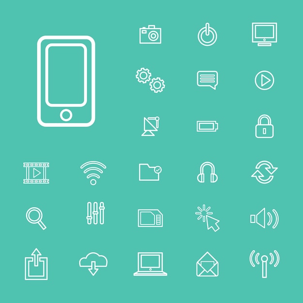 Vector illustratie UI technologie pictogram Concept