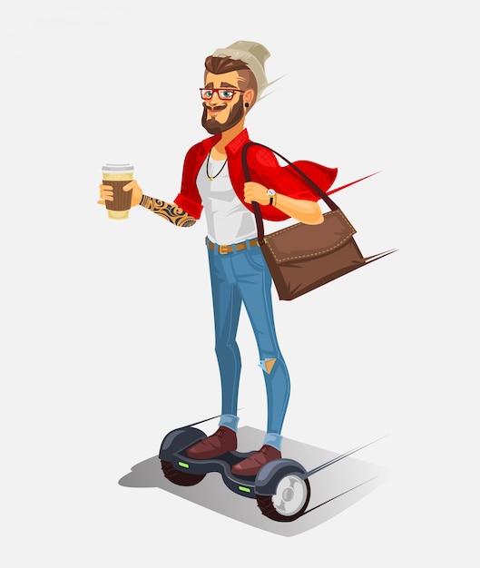 Vector illustratie van een koele hipster