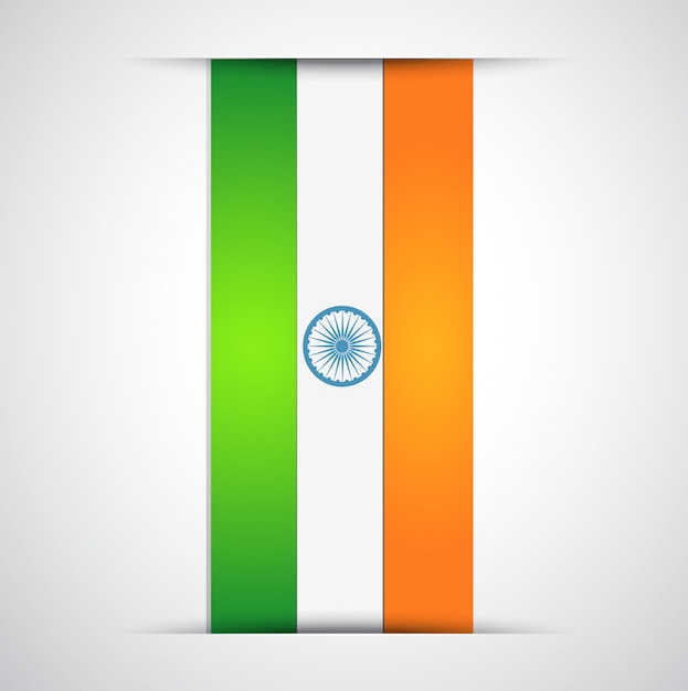 Gratis vector vector indische vlag ontwerp kunst