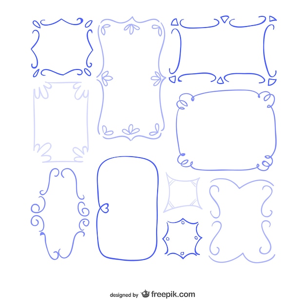 Vector kalligrafische frames set