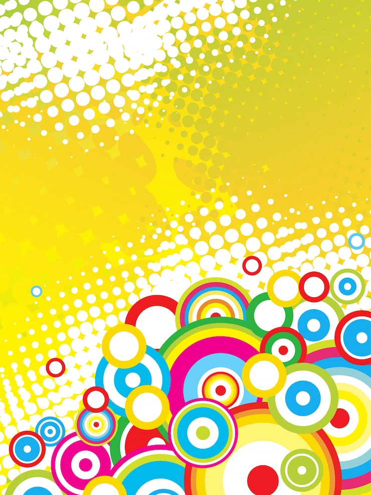 Gratis Vector vector kleurrijke funky stijlvolle cirkels achtergrond