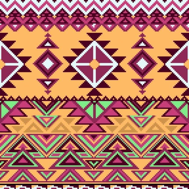 Gratis vector vector naadloze tribal stijl patroon