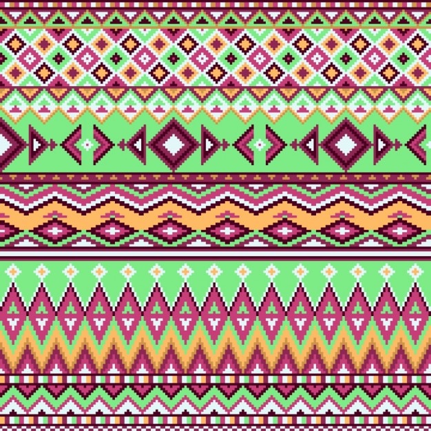 Gratis vector vector naadloze tribal stijl patroon