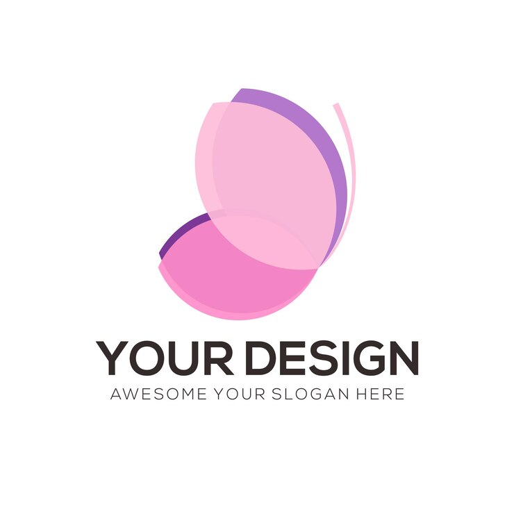 Gratis Vector vector ontwerp butterfly logo sjabloon