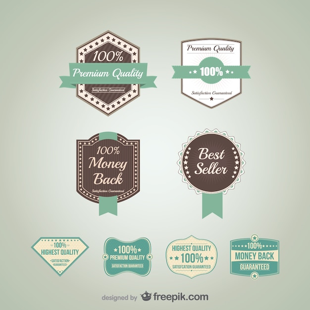 Gratis vector vector promotionele badges