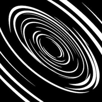 Vector swirl in cartoon komische stijl. achtergrond kromme decoratie, cirkel spiraal vintage illustratie