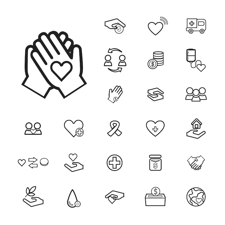 Gratis Vector vector ui illustratie gezondheid donatie charity concept