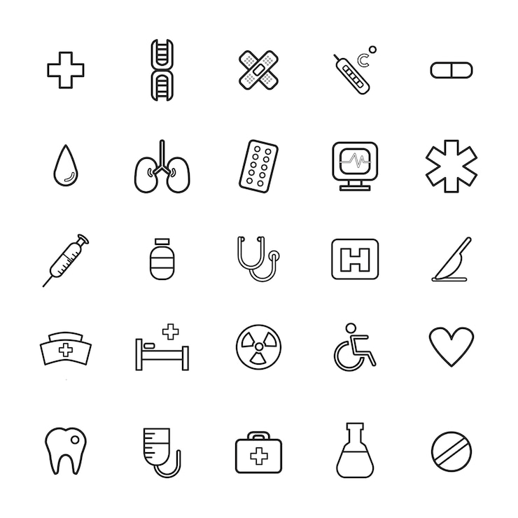 Gratis Vector vector ui illustratie gezondheid gezondheidszorg ziekenhuis concept