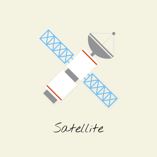 Gratis vector vector van satelliet