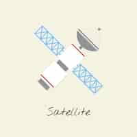 Gratis vector vector van satelliet