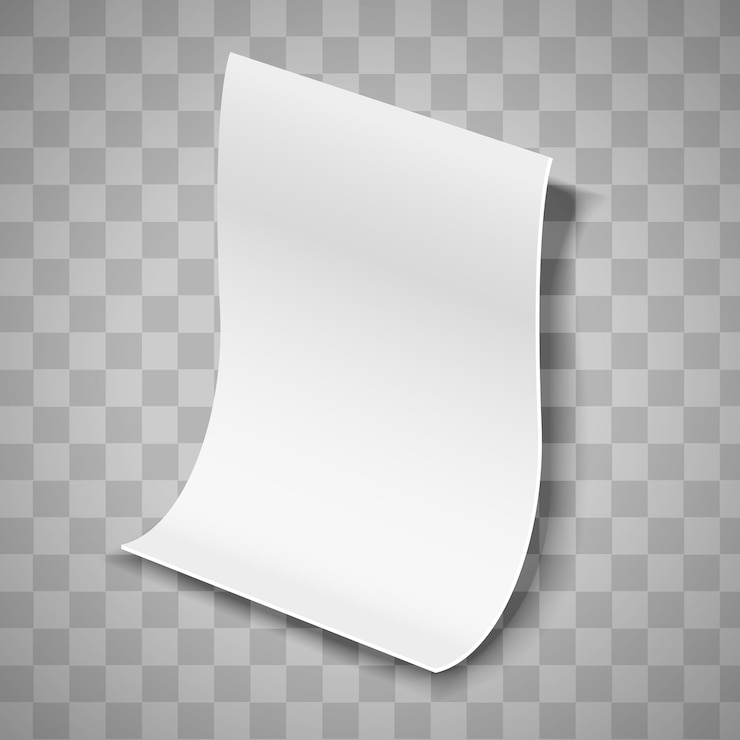 Gratis Vector vector vel papier geïsoleerd op transparante achtergrond