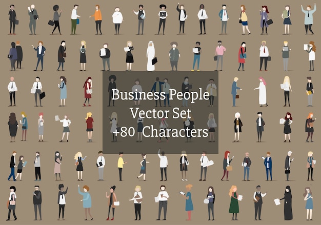 Vector verzameling van mensen uit het bedrijfsleven