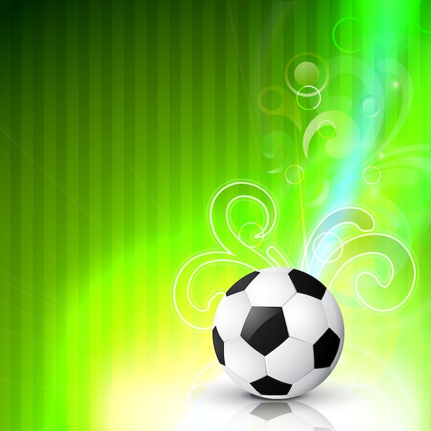 Gratis vector vector voetbal design kunst op groene achtergrond