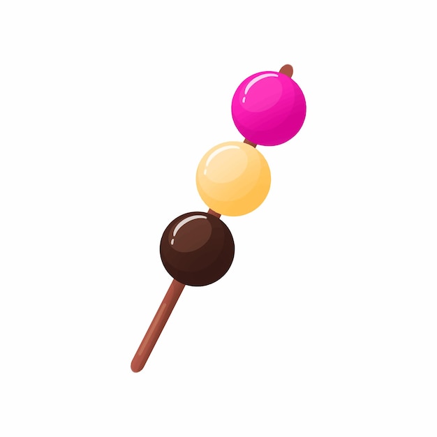 Gratis vector vectorillustratie dango kleurrijke stijl