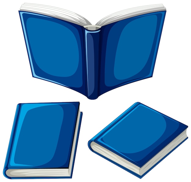 Vectorillustratie van blauwe boeken