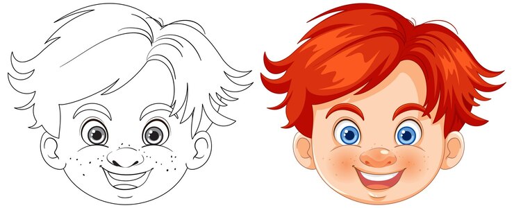 Gratis Vector vectorillustratie van de vrolijke jongen