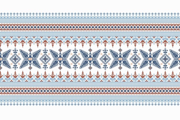 Vectorillustratie van Oekraïense folk naadloze patroon ornament etnische ornament grens element traditionele Oekraïense Wit-Russische volkskunst gebreid borduurpatroon Vyshyvanka