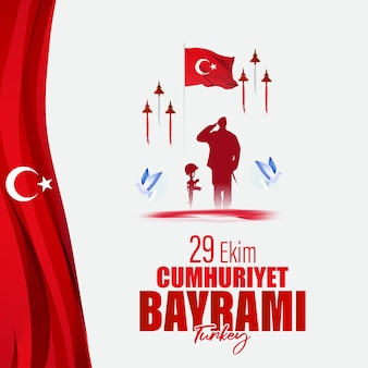 Vectorillustratie voor de onafhankelijkheidsdag van turkije