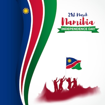 Vectorillustratie voor namibië onafhankelijkheidsdag
