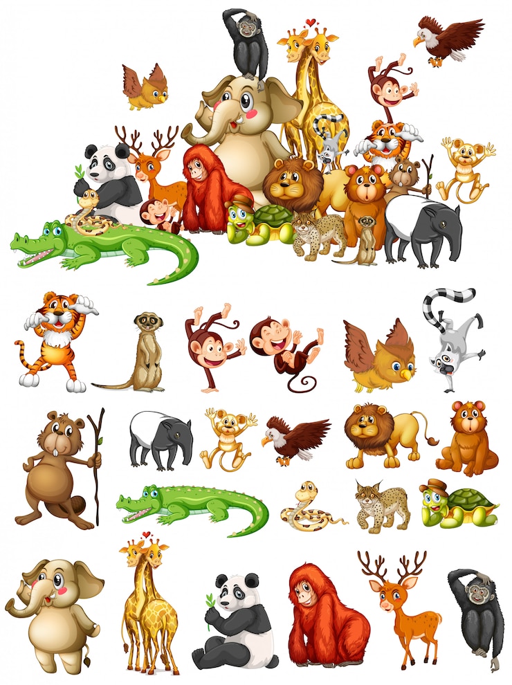Gratis Vector veel dieren