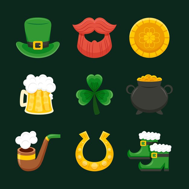 Veel succes traditionele Ierse elementen voor st. Patrick's dag