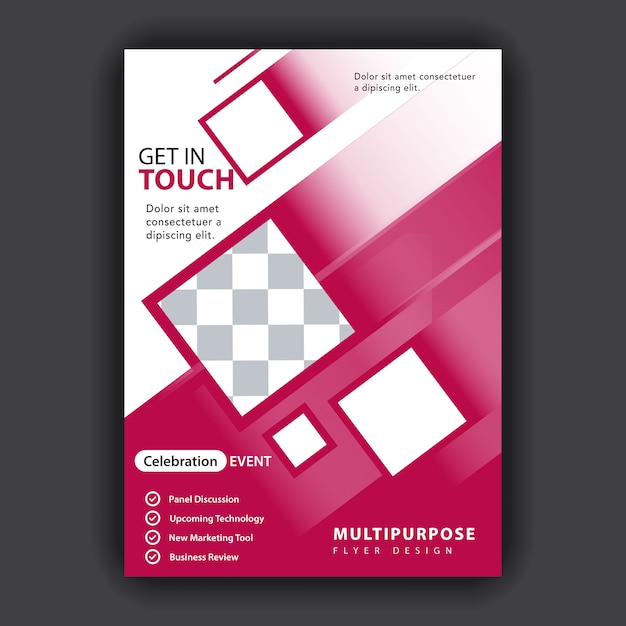 Gratis vector veelhoekige abstracte flyer