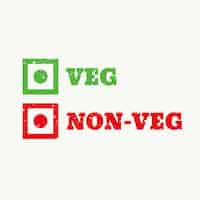 Gratis vector veg en nonveg teken