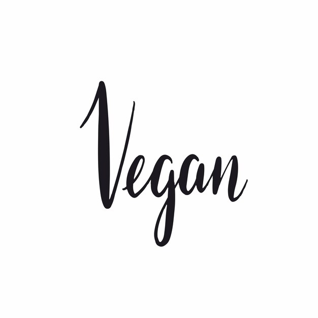 Veganist handgeschreven typografie stijl vector