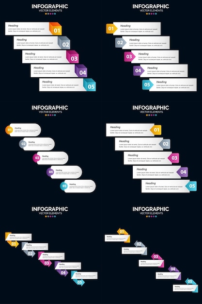 Verbeter uw bedrijfspresentatie met vectorinfographics om uw concepten beter te illustreren