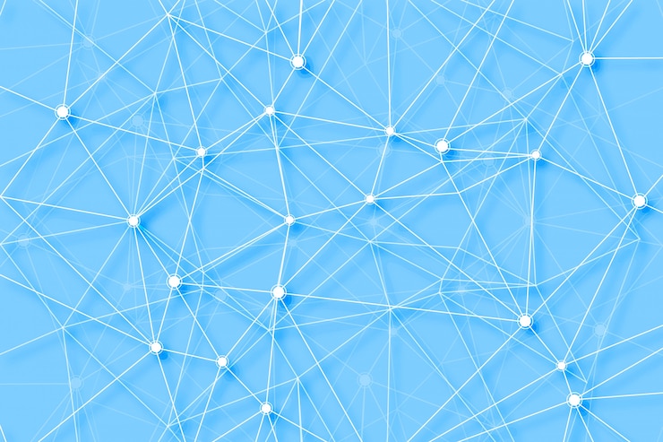 Gratis Vector verbindingslijnen veelhoek digitale technische achtergrond