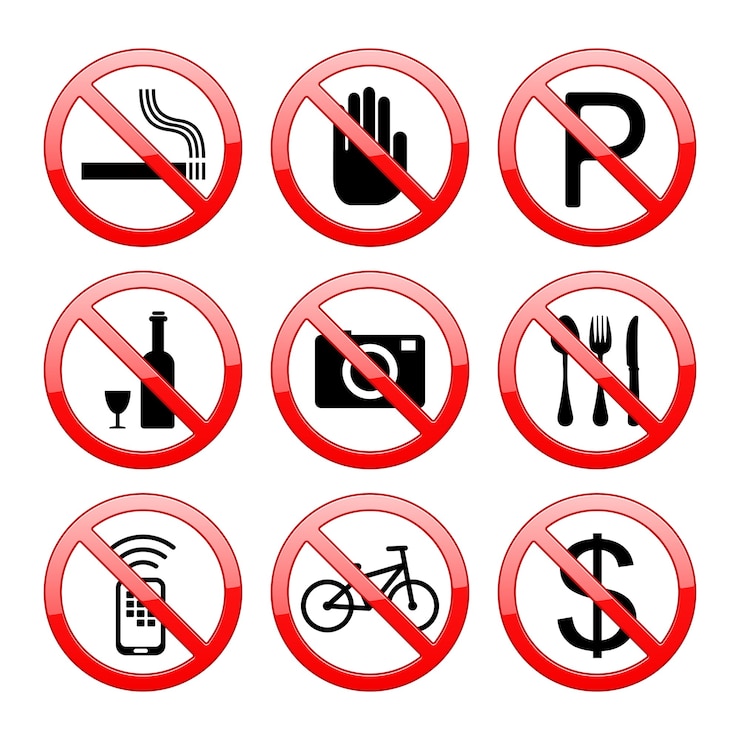 Gratis Vector verboden tekenreeks