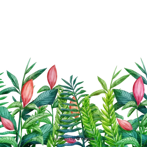 Gratis vector verf botanische achtergrond