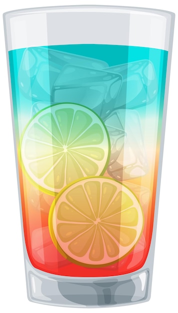 Gratis vector verfrissende citrus ijsdrank illustratie