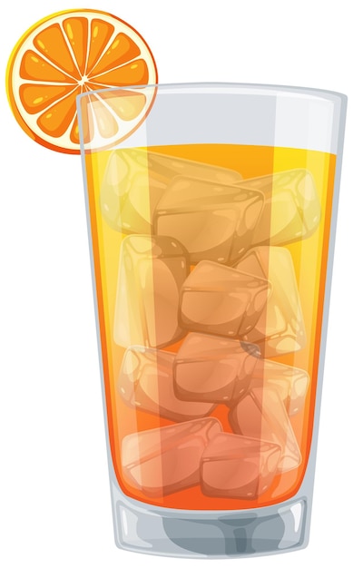 Gratis vector verfrissende citrus ijsdrank illustratie