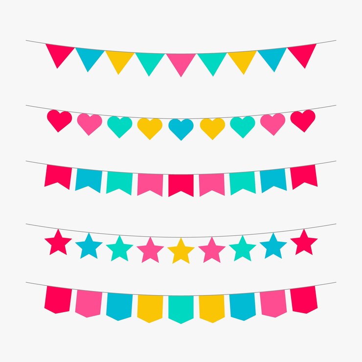 Gratis Vector verjaardag decoratiepakket
