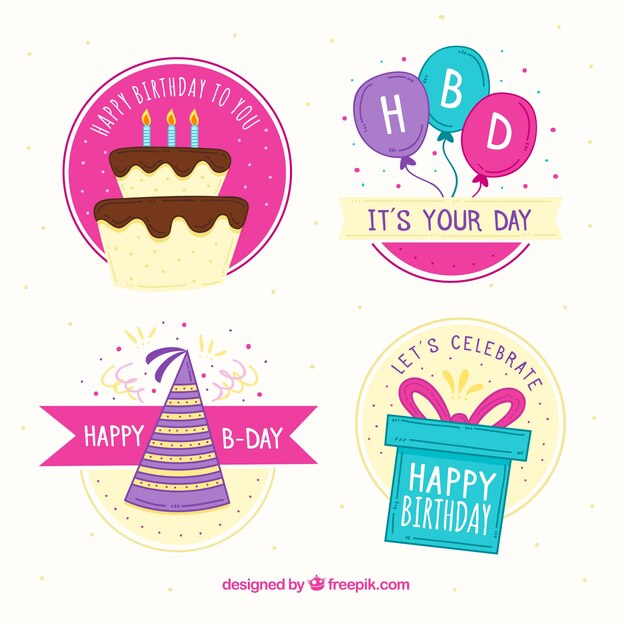 Verjaardag feest etiketten collectie