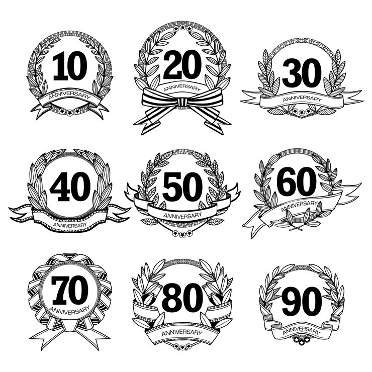 Gratis Vector verjaardagset etiketten