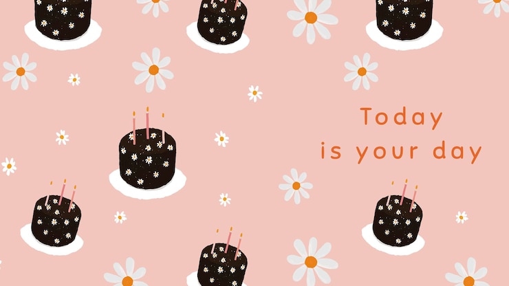 Gratis Vector verjaardagstaart patroon sjabloon vector voor blog banner vandaag is jouw dag
