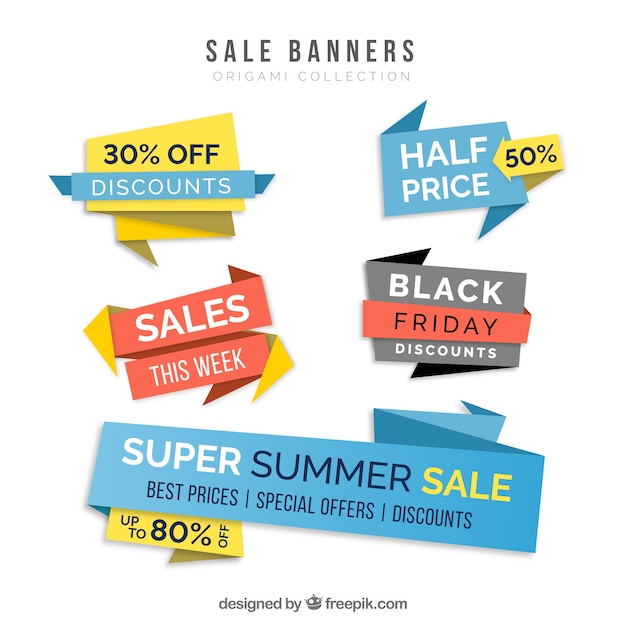 Gratis vector verkoop banner collectie