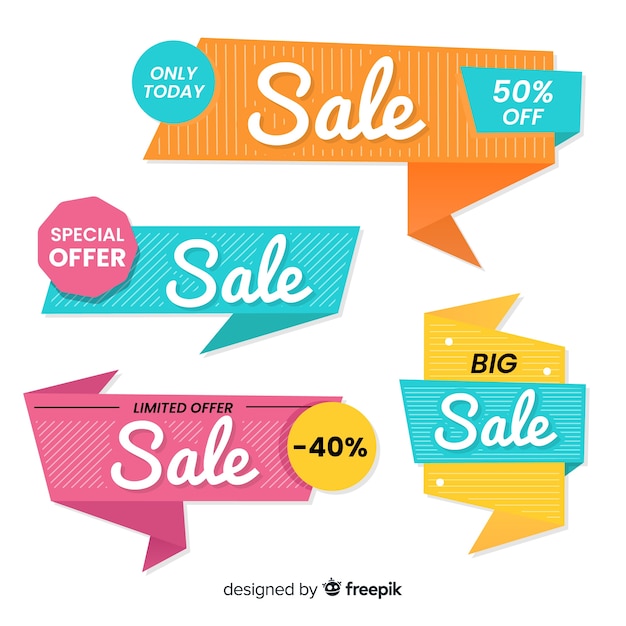 Gratis vector verkoop banner collectie