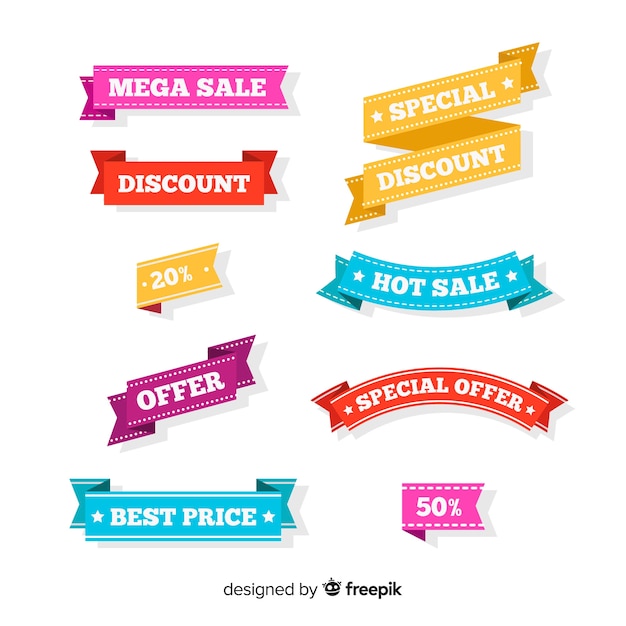 Gratis vector verkoop banners